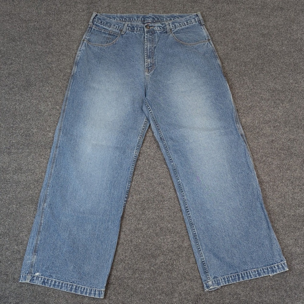 Breakdown Vintage Wide Leg Skater Jeans Mens 36 Blue Baggy Y2K Carpenter Denim